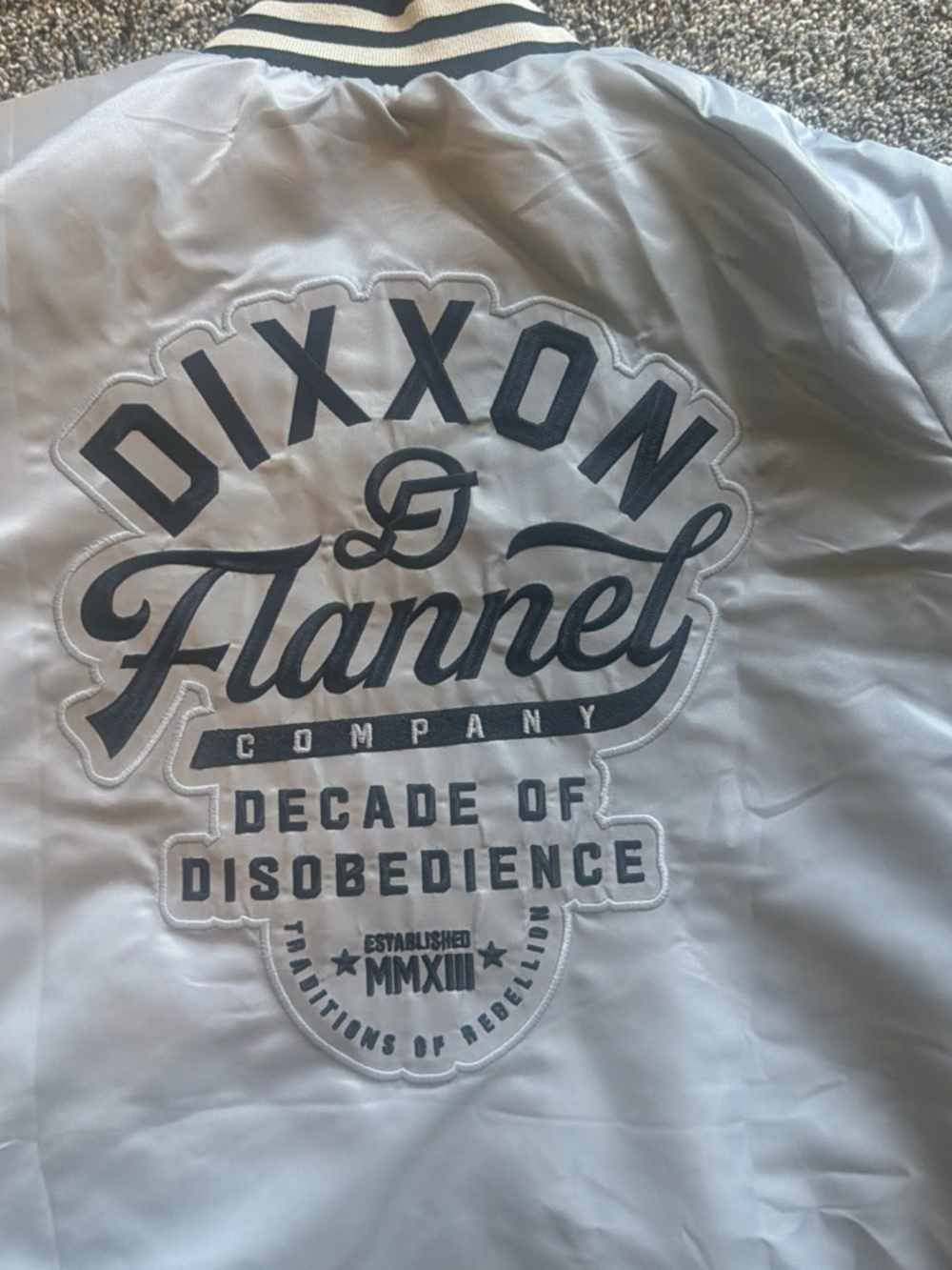 2 Dixxon Flannel Co Jackets Mens Lg Red & Gray Pastime Varsity Quilted Lined NWT